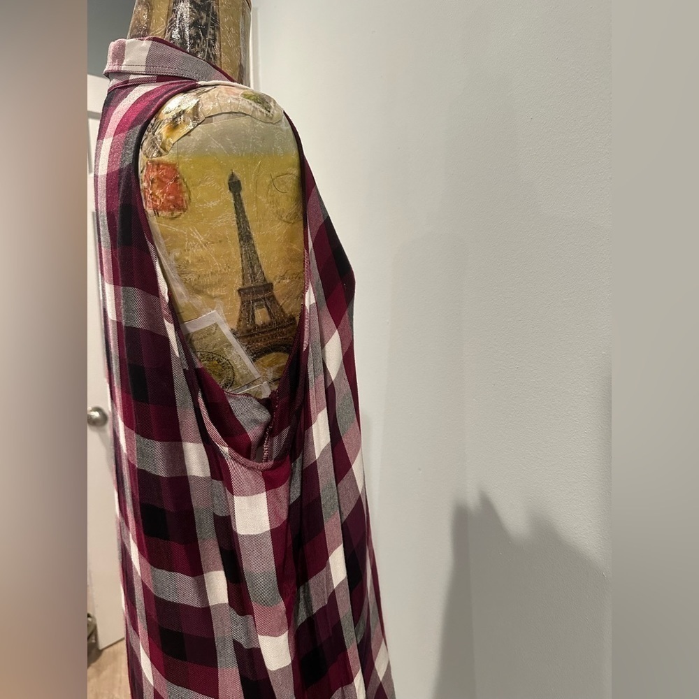 Express cold shoulder button down flannel - Picture 2 of 3